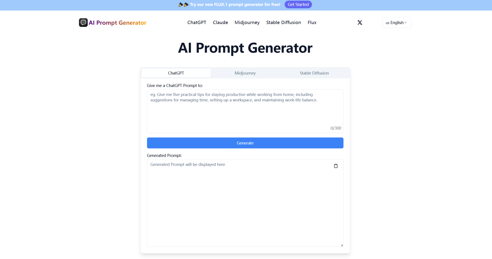 AI Prompt Generator —— 一键生成优化的AI提示,提升创作效率